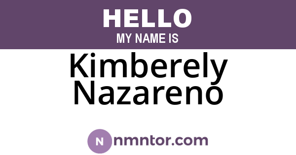 Kimberely Nazareno