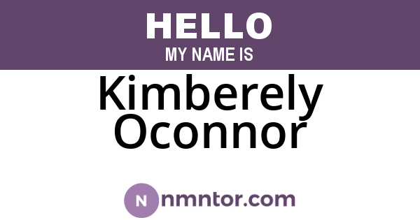 Kimberely Oconnor