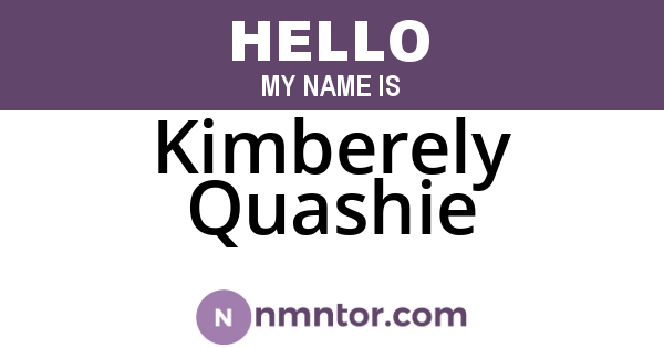 Kimberely Quashie