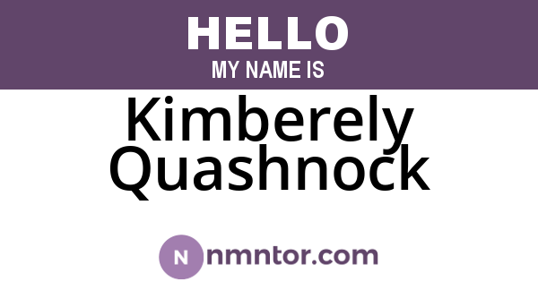 Kimberely Quashnock