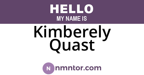 Kimberely Quast