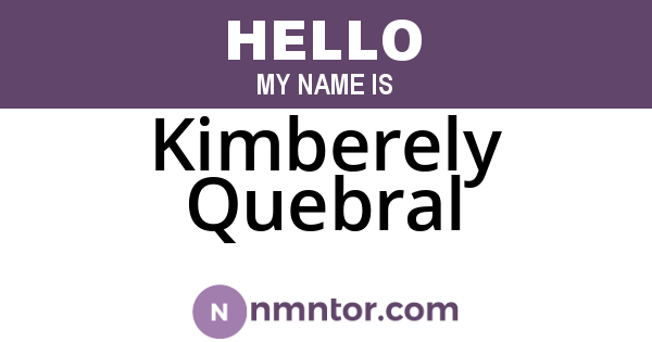 Kimberely Quebral