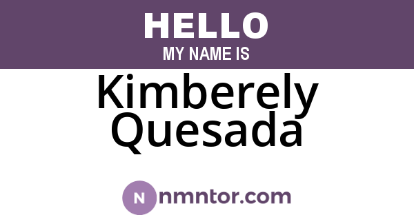 Kimberely Quesada