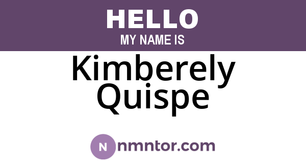 Kimberely Quispe