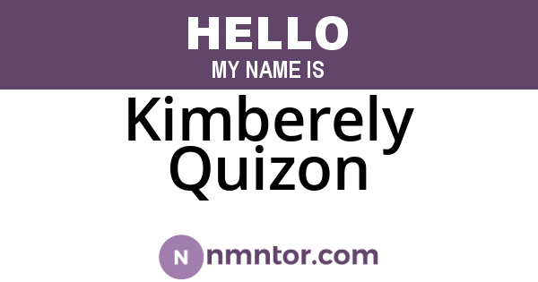 Kimberely Quizon