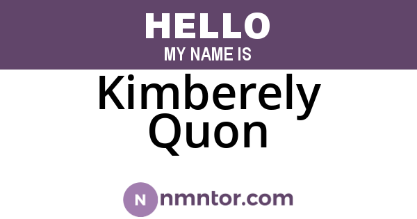 Kimberely Quon