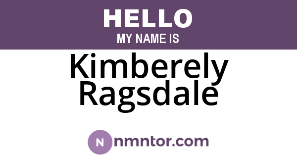 Kimberely Ragsdale