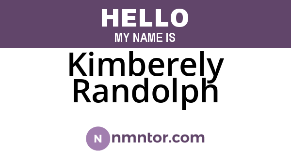 Kimberely Randolph