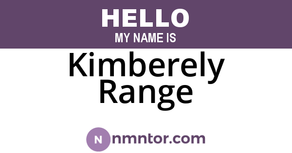 Kimberely Range