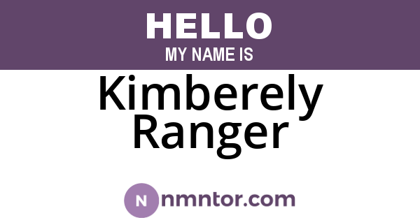 Kimberely Ranger