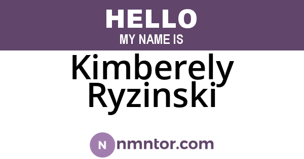 Kimberely Ryzinski