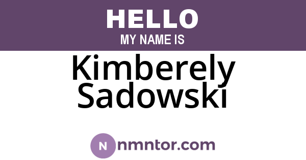 Kimberely Sadowski