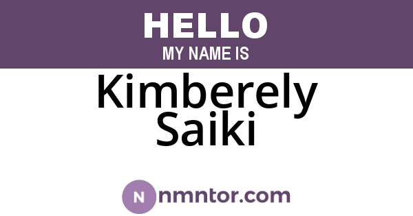Kimberely Saiki