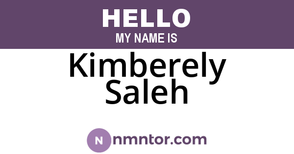 Kimberely Saleh