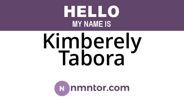 Kimberely Tabora