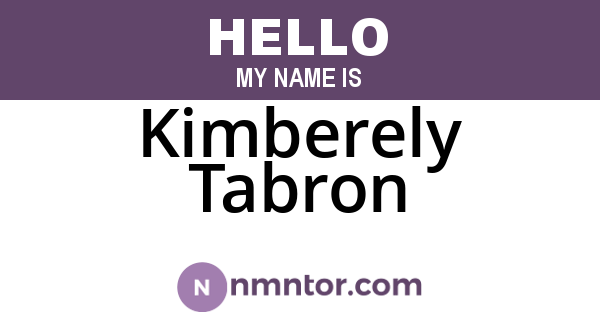Kimberely Tabron