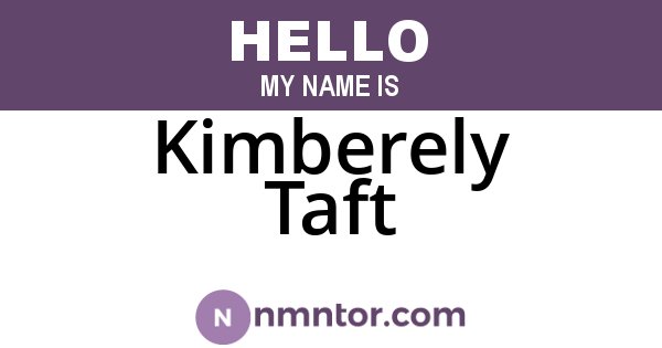 Kimberely Taft