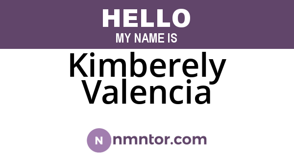 Kimberely Valencia