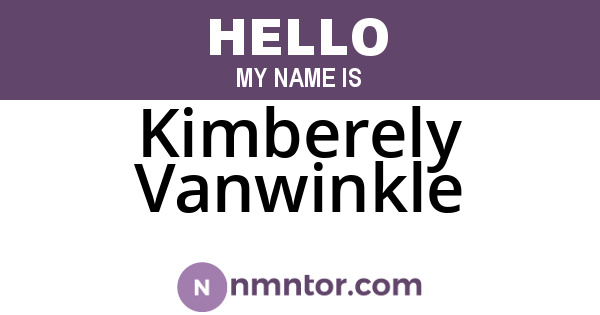 Kimberely Vanwinkle