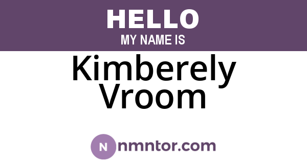 Kimberely Vroom