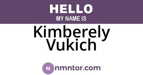 Kimberely Vukich