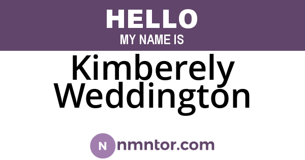 Kimberely Weddington