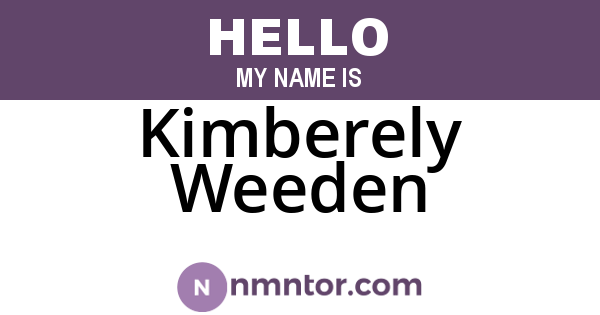 Kimberely Weeden