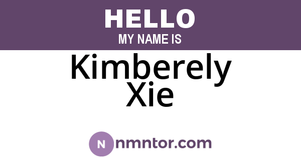 Kimberely Xie