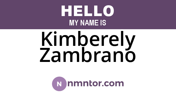 Kimberely Zambrano