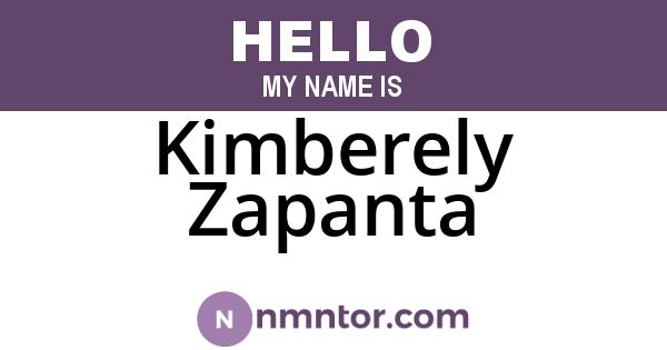Kimberely Zapanta