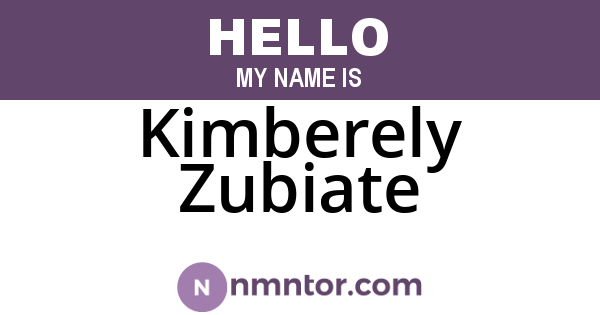 Kimberely Zubiate