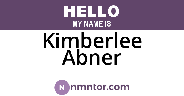 Kimberlee Abner