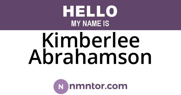 Kimberlee Abrahamson