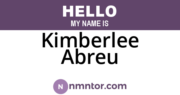 Kimberlee Abreu