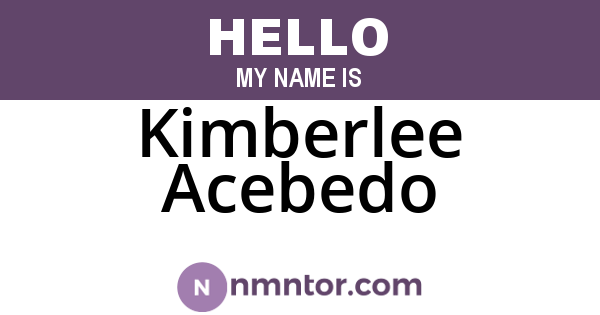 Kimberlee Acebedo