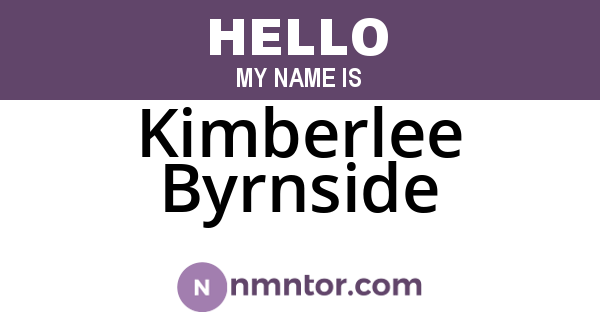 Kimberlee Byrnside