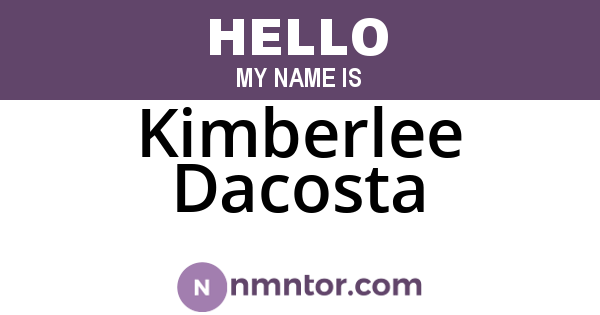 Kimberlee Dacosta