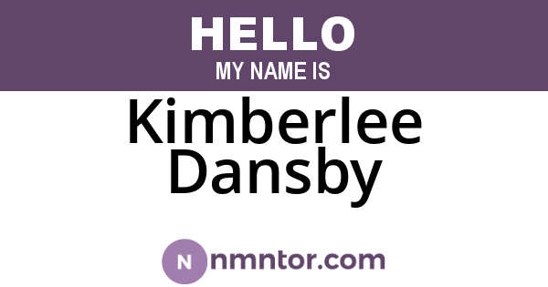 Kimberlee Dansby