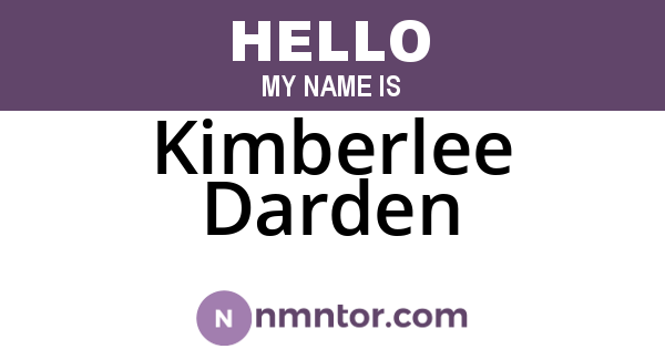 Kimberlee Darden