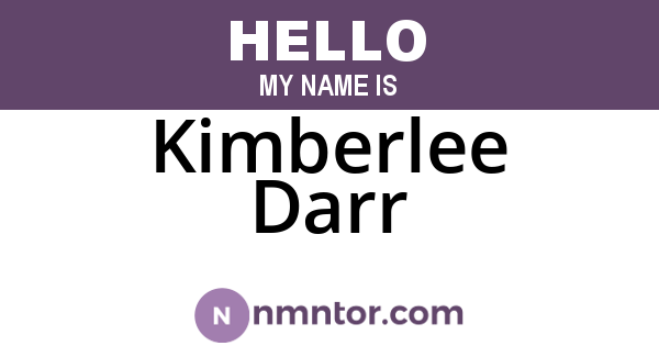 Kimberlee Darr