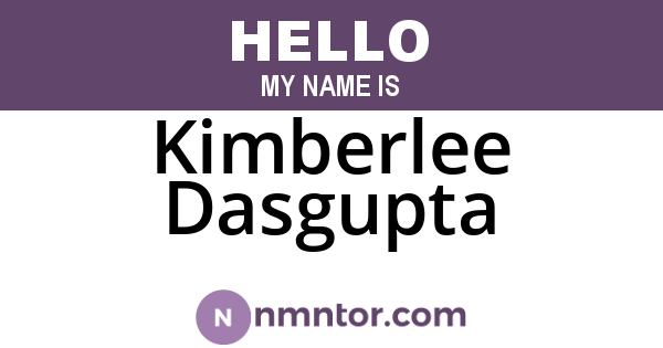 Kimberlee Dasgupta