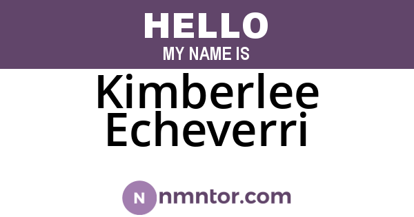 Kimberlee Echeverri