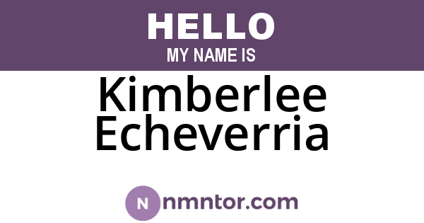 Kimberlee Echeverria