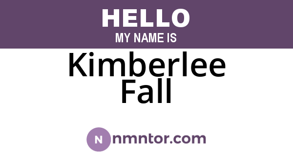 Kimberlee Fall