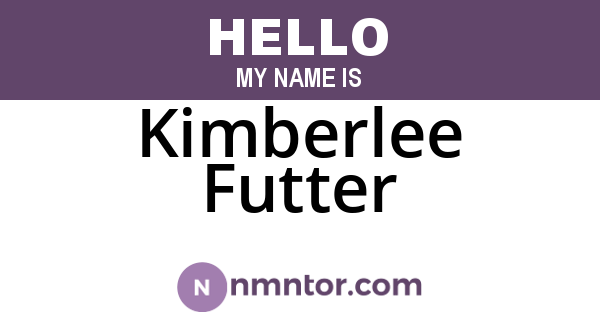 Kimberlee Futter