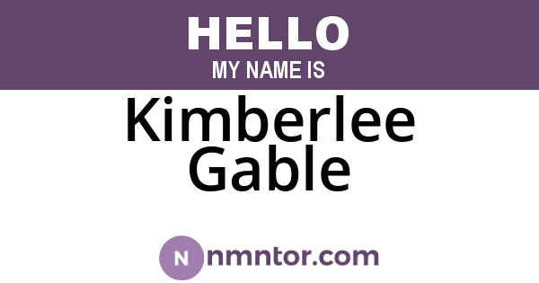 Kimberlee Gable