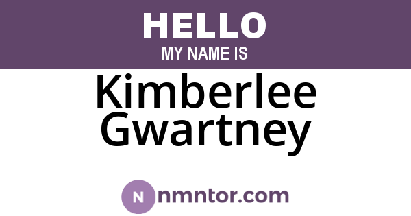 Kimberlee Gwartney