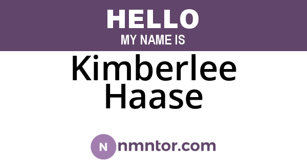 Kimberlee Haase