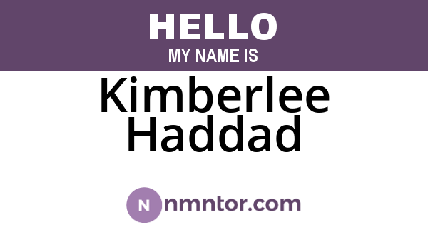 Kimberlee Haddad