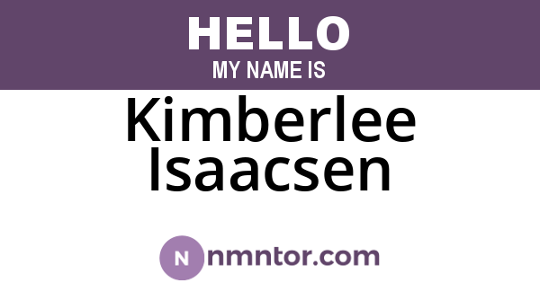 Kimberlee Isaacsen